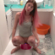 A pretty Italian girl pees into a baby potty rigged with a camera and microphone. Peeing only. Presented in 720P HD. 135MB, MP4 file. Over 8 minutes.